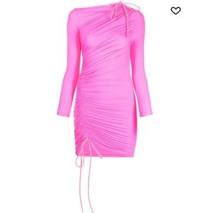 Balenciaga NWT, Pink Ruched mini-dress, size M